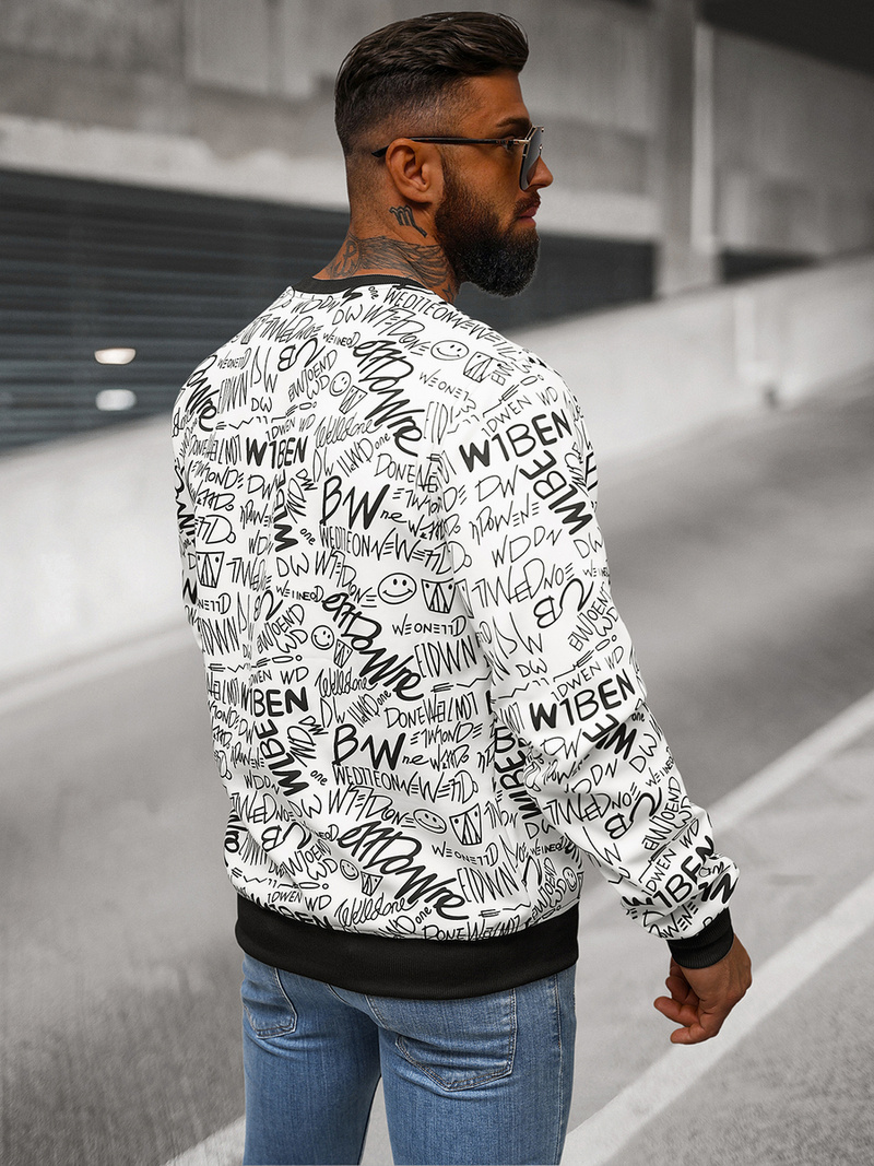 Толстовка Чоловіча Бiла OZONEE JS/8B1218/1