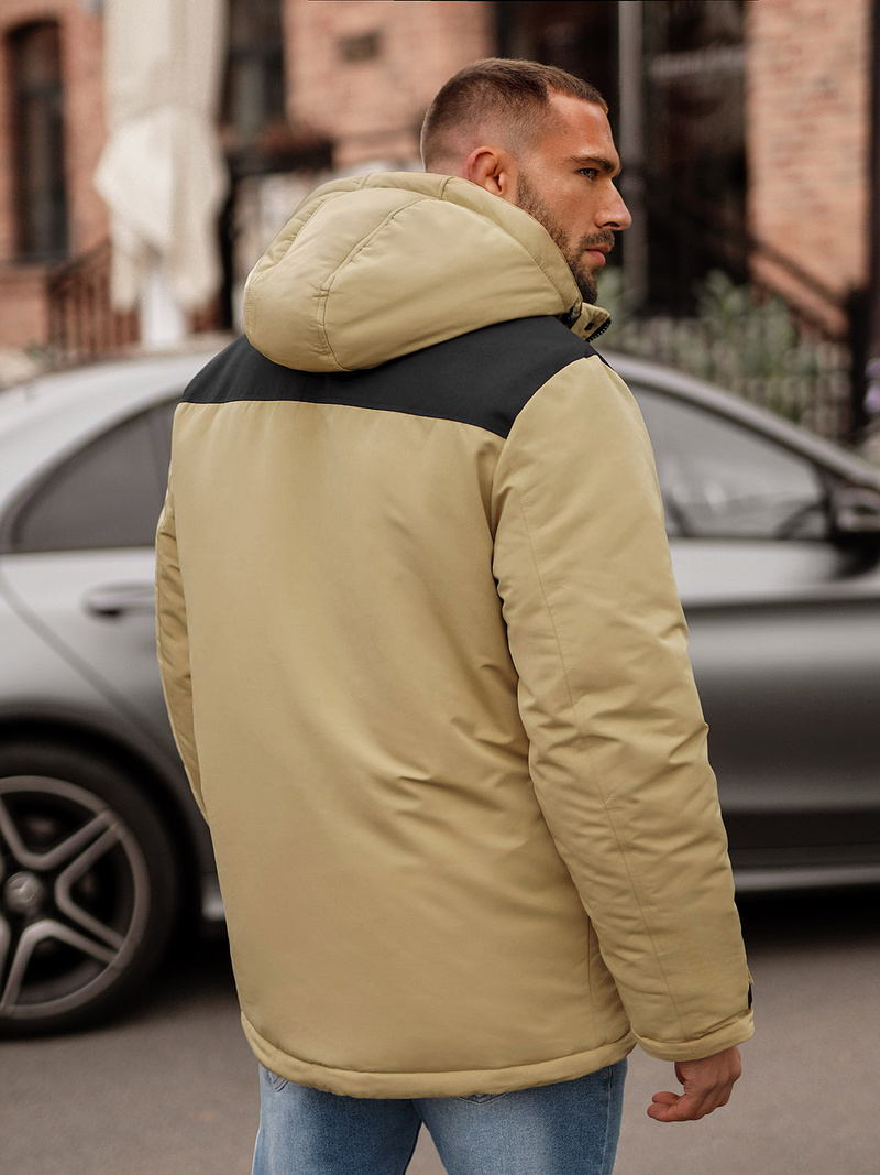 Kurtka zimowa męska beżowa OZONEE JS/22M322/62Z