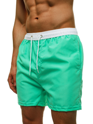 Spodenki kąpielowe męskie miętowe OZONEE ST005-9
