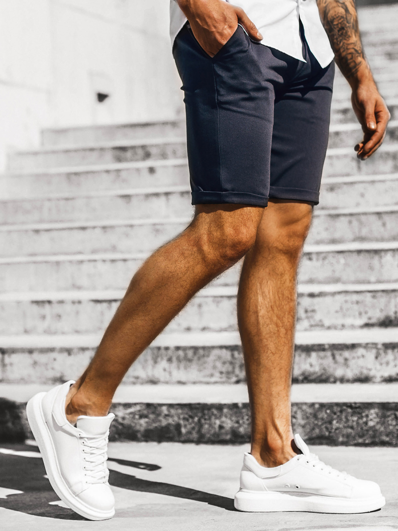 Шорти джинові чоловічі Темно-Синi OZONEE DJ/1001