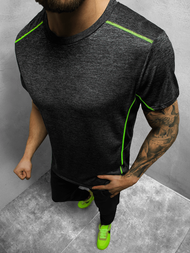 T-Shirt męski czarny OZONEE JS/HM075/1