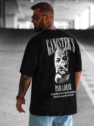 T-shirt męski oversize czarny OZONEE O/3433