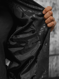 Kurtka przejściowa męska bomberka czarna OZONEE O/3A172