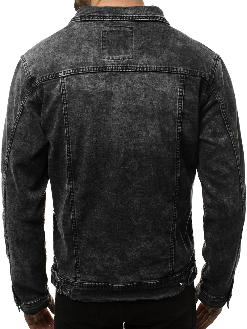 Kurtka męska jeans czarna OZONEE V/19320