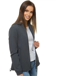 Kurtka przejściowa damska ciemno-szara OZONEE JS/HH036/2