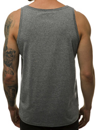 T-Shirt męski bez rękawów grafitowy OZONEE JS/SS11057