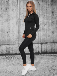 Bluza damska rozpinana czarna OZONEE JS/HD154/1Z