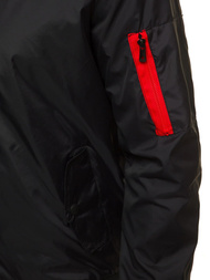 Kurtka przejściowa męska bomberka czarna OZONEE JS/M10291