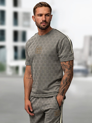 Komplet dresowy męski krótki ciemno-szary OZONEE O/QQ1621AB