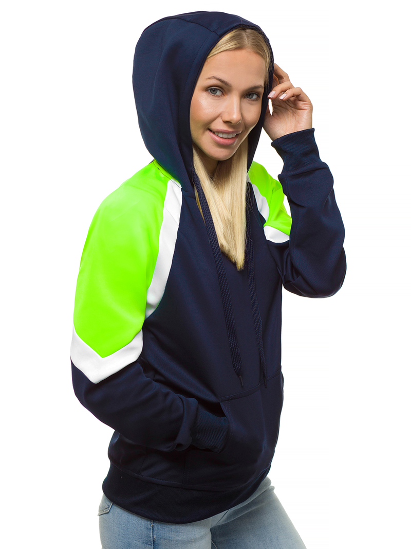 Bluza z kapturem damska granatowa OZONEE JS/JK88118/25