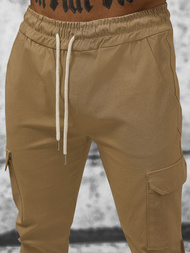 Spodnie męskie chino joggery camelowe OZONEE O/P4051