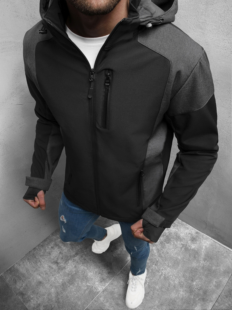 Куртка softshell чоловіча Чорна OZONEE JS/HM190/1