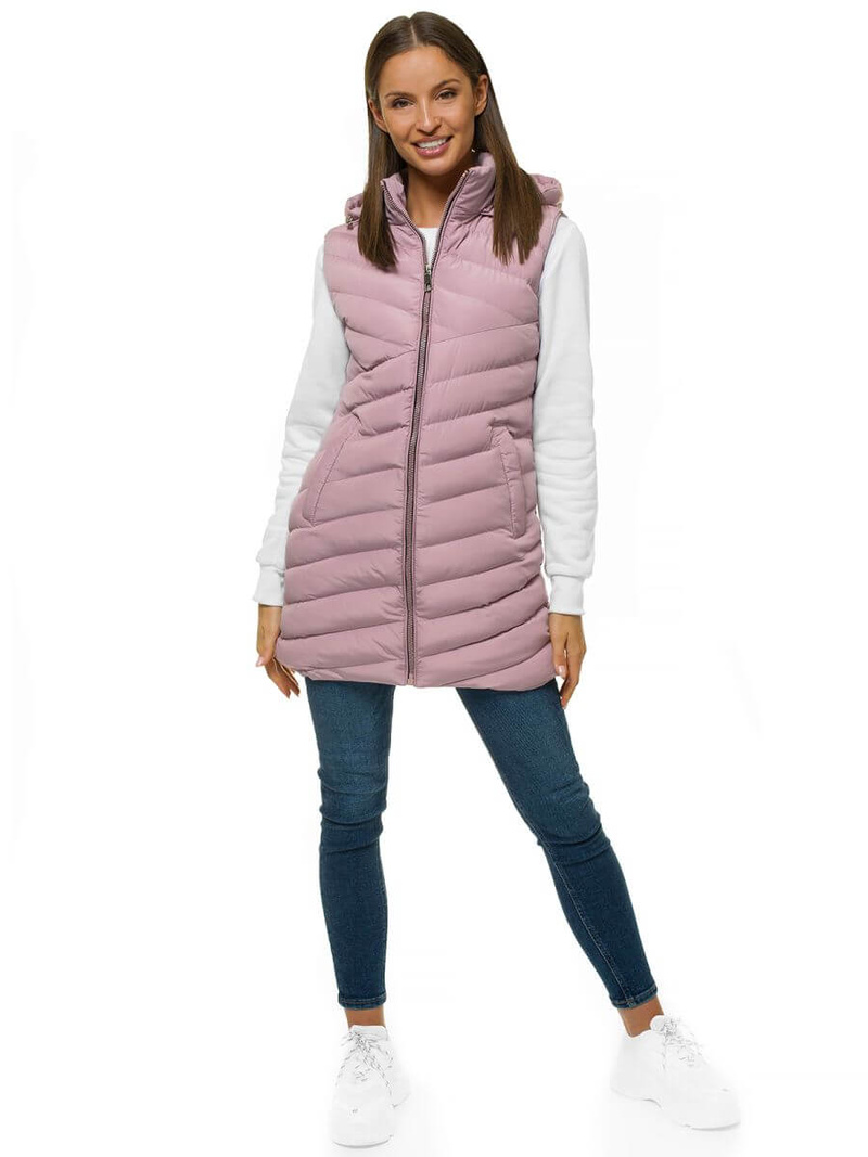 Стьобаний жіночий жилет порошкоподібний OZONEE N/6805/5