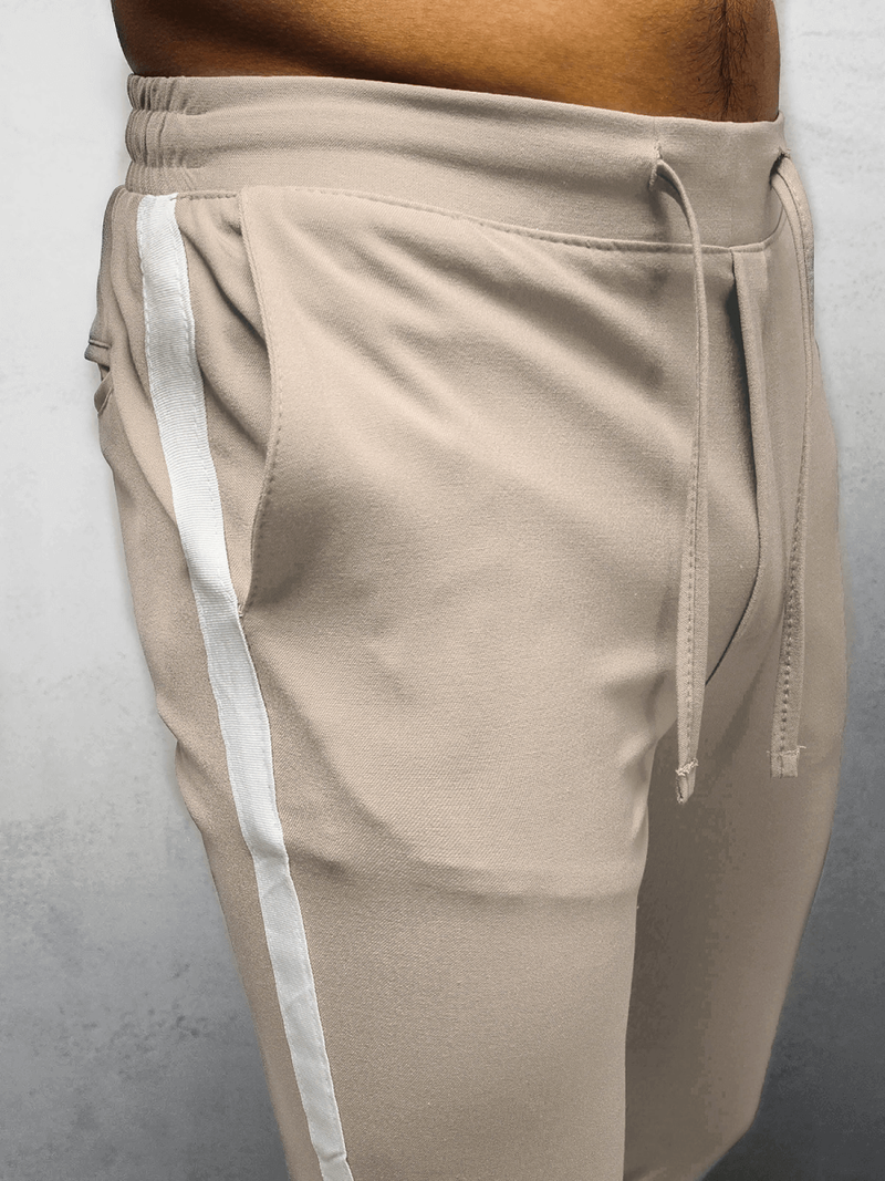 Spodnie męskie chino materiałowe beżowe OZONEE DJ/5529