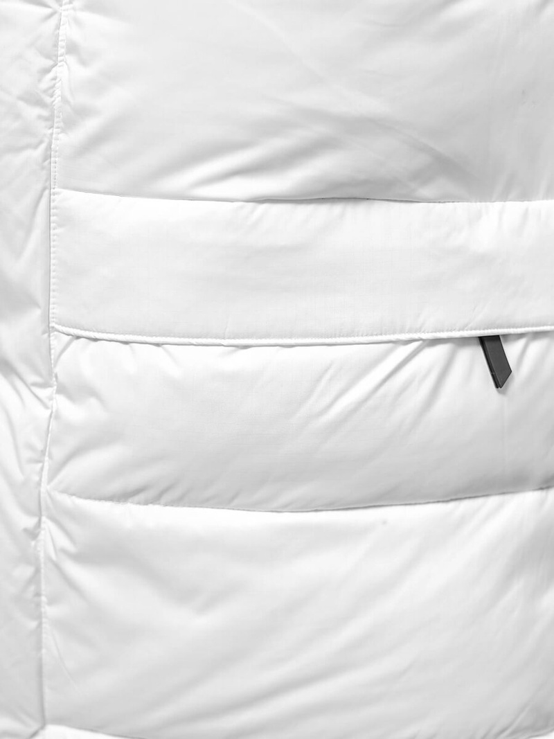 Kurtka zimowa męska pikowana biało-czarna OZONEE JS/31M5008