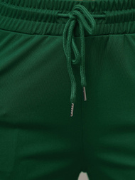 Spodnie damskie z szeroką nogawką zielone OZONEE O/HGM6616