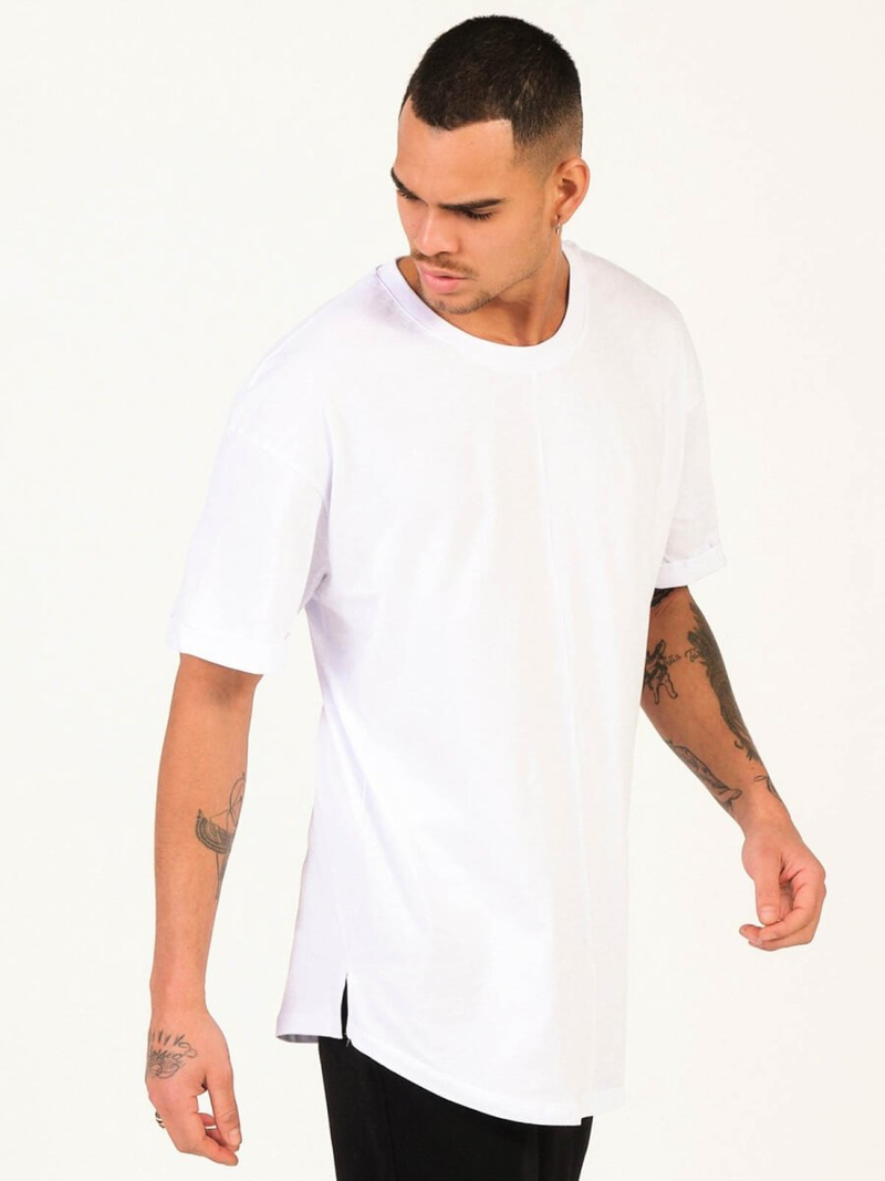 T-Shirt męski biały OZONEE MR/21576