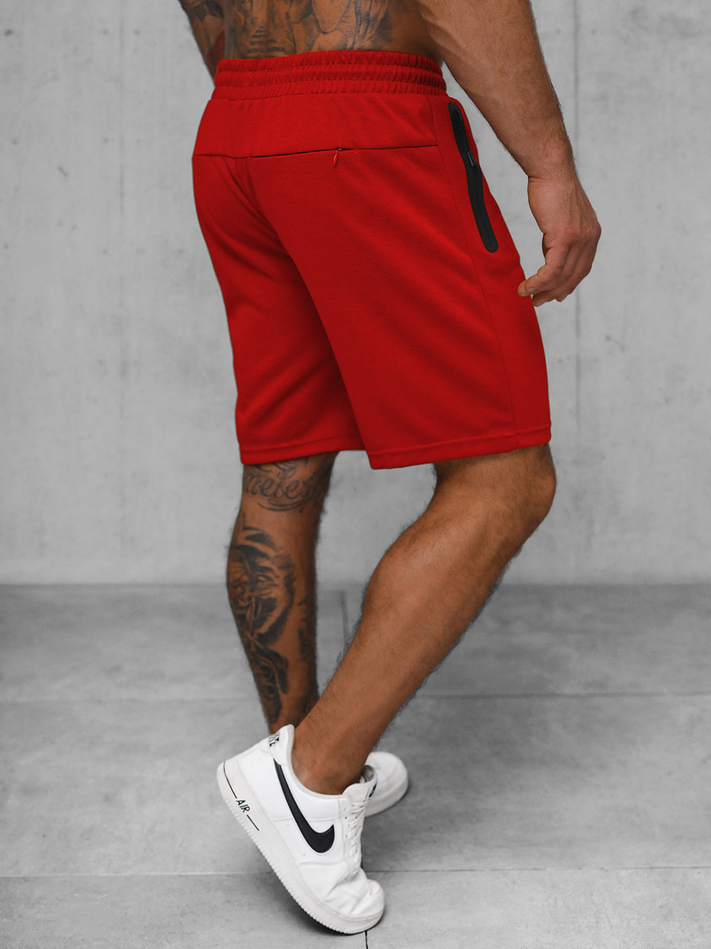 Spodenki dresowe męskie czerwone OZONEE JS/17K532/18