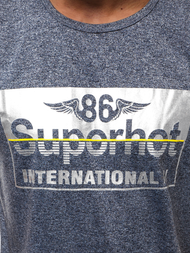 T-Shirt męski granatowy OZONEE JS/KS2056Z