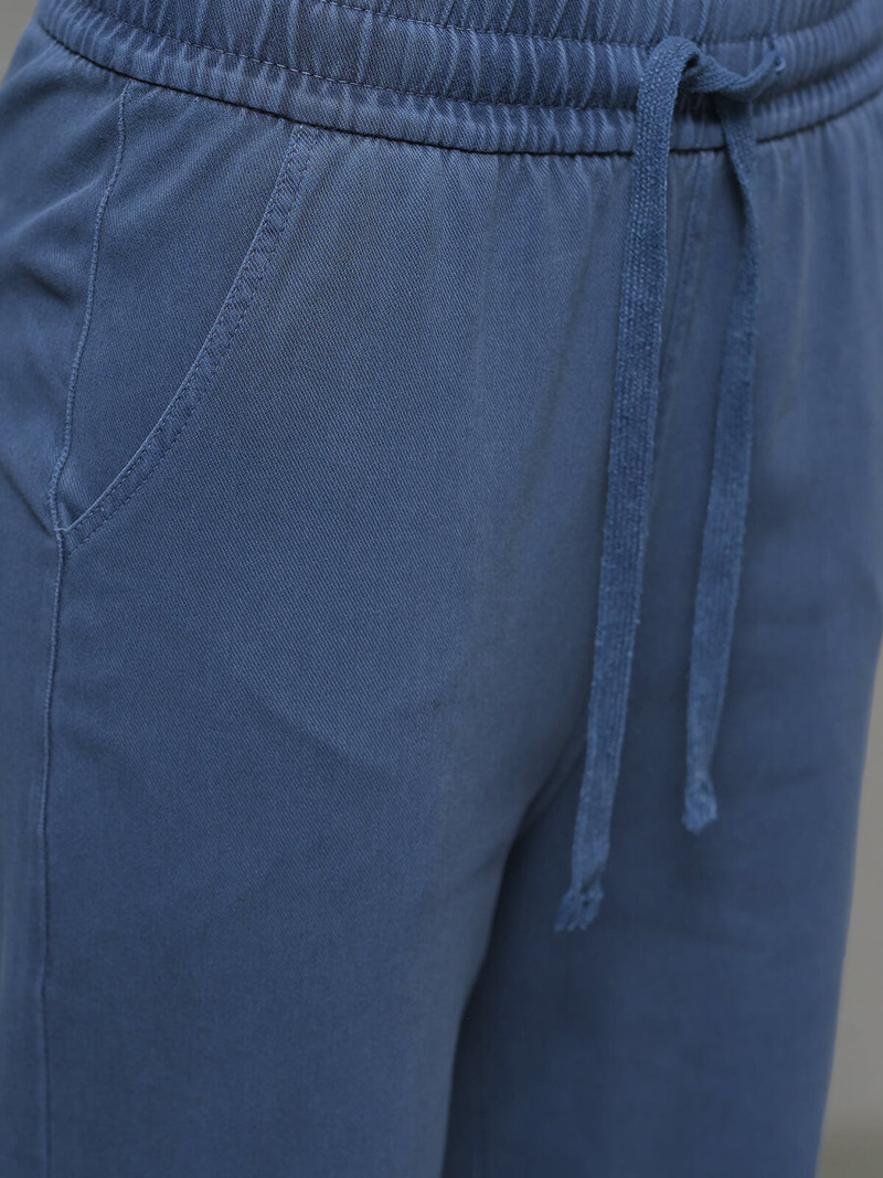 Spodnie jeansowe damskie wide leg niebieskie OZONEE O/330098