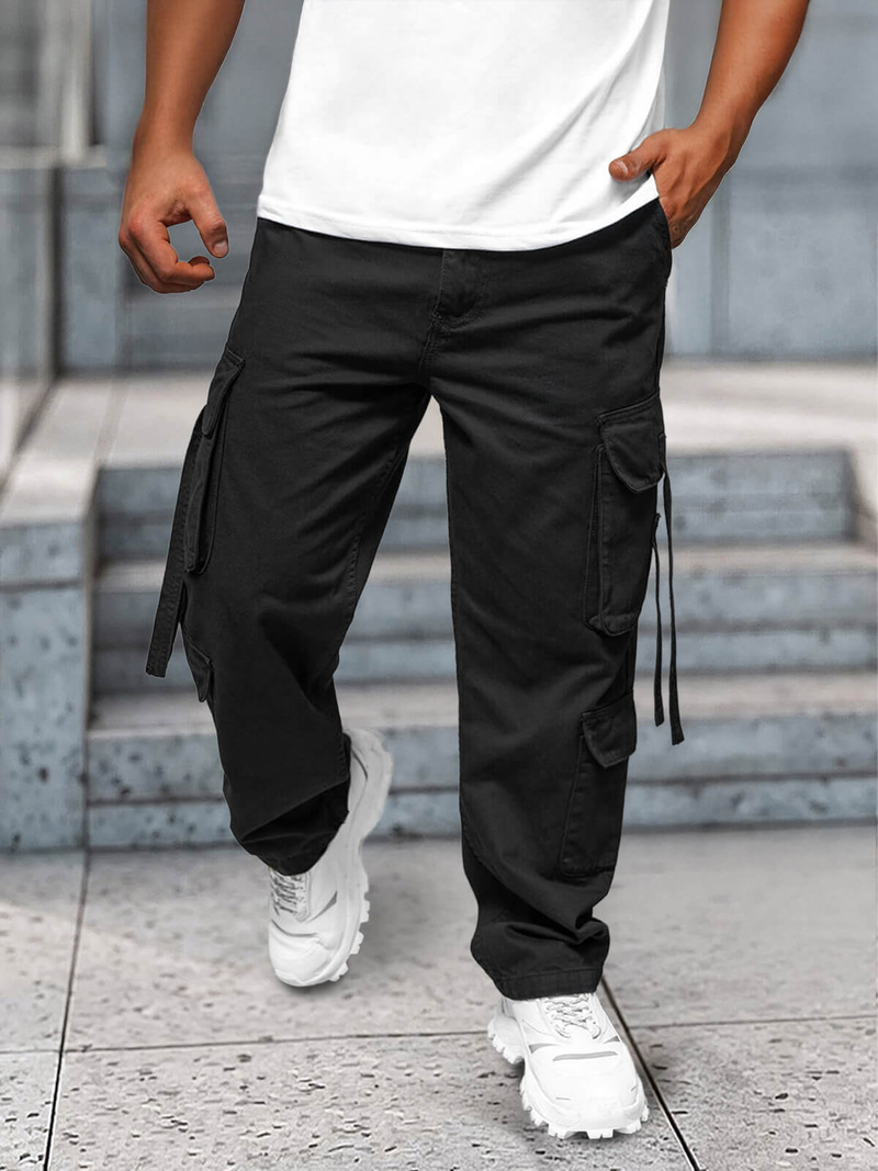 Чоловічі штани чинос чорнi OZONEE O/E9838N