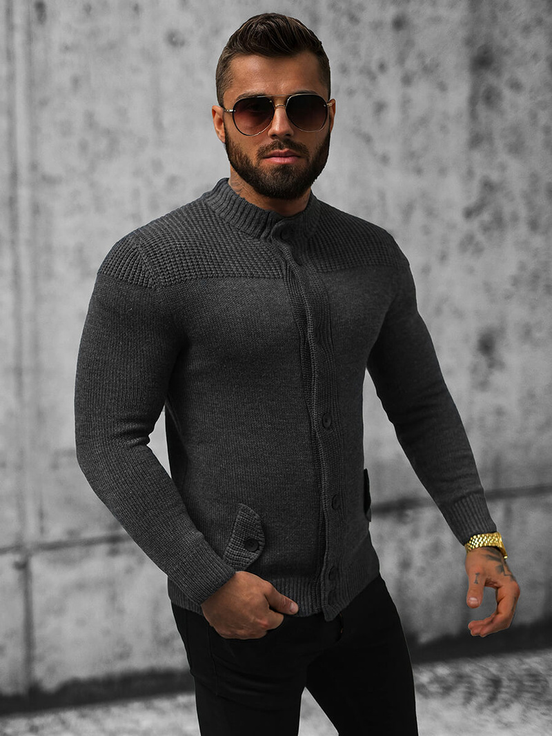 Светр чоловічій графіт OZONEE NB/MM6011/3