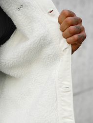 Kurtka męska jeansowa sherpa biała OZONEE NB/MJ541