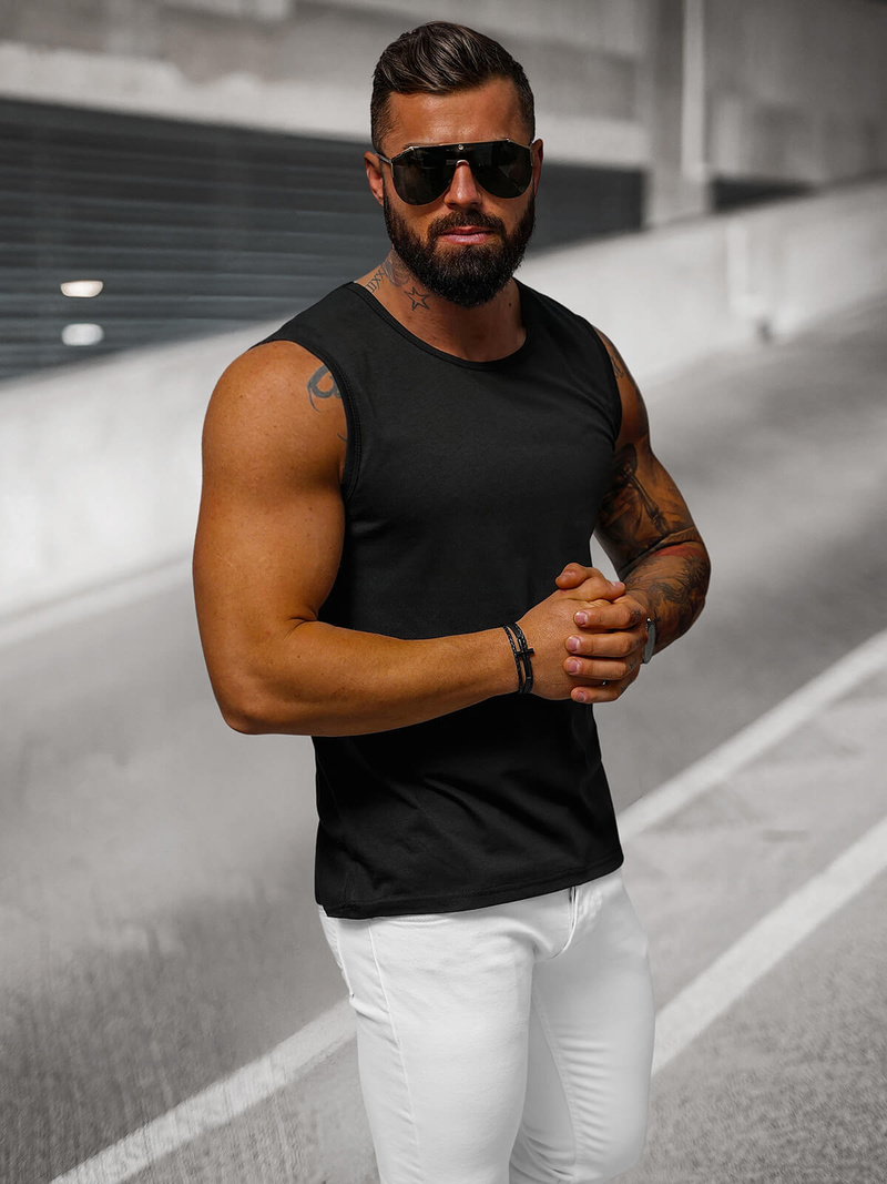 Майка чоловіча Чорна OZONEE JS/99001Z