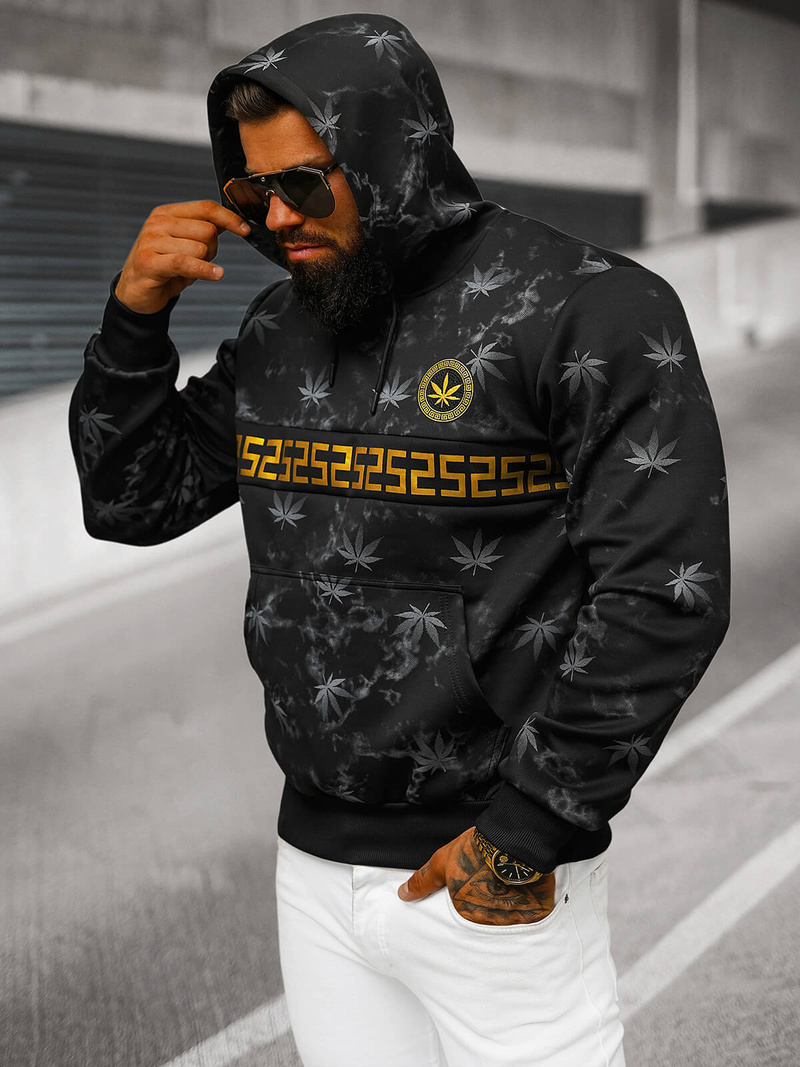 Толстовка чоловіча Чорна OZONEE O/HM352