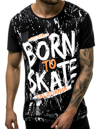 T-Shirt męski czarny OZONEE JS/KS1989