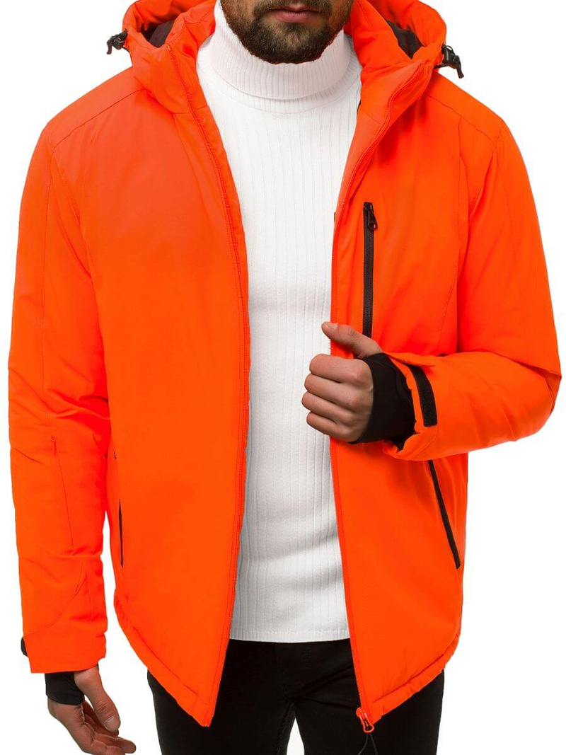 Kurtka zimowa męska pomarańczowa OZONEE JS/HH011/48