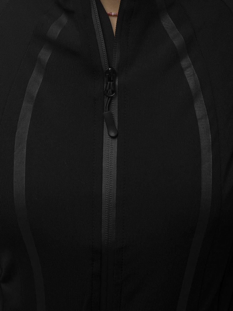 Bluza damska rozpinana czarna OZONEE JS/HH020/1