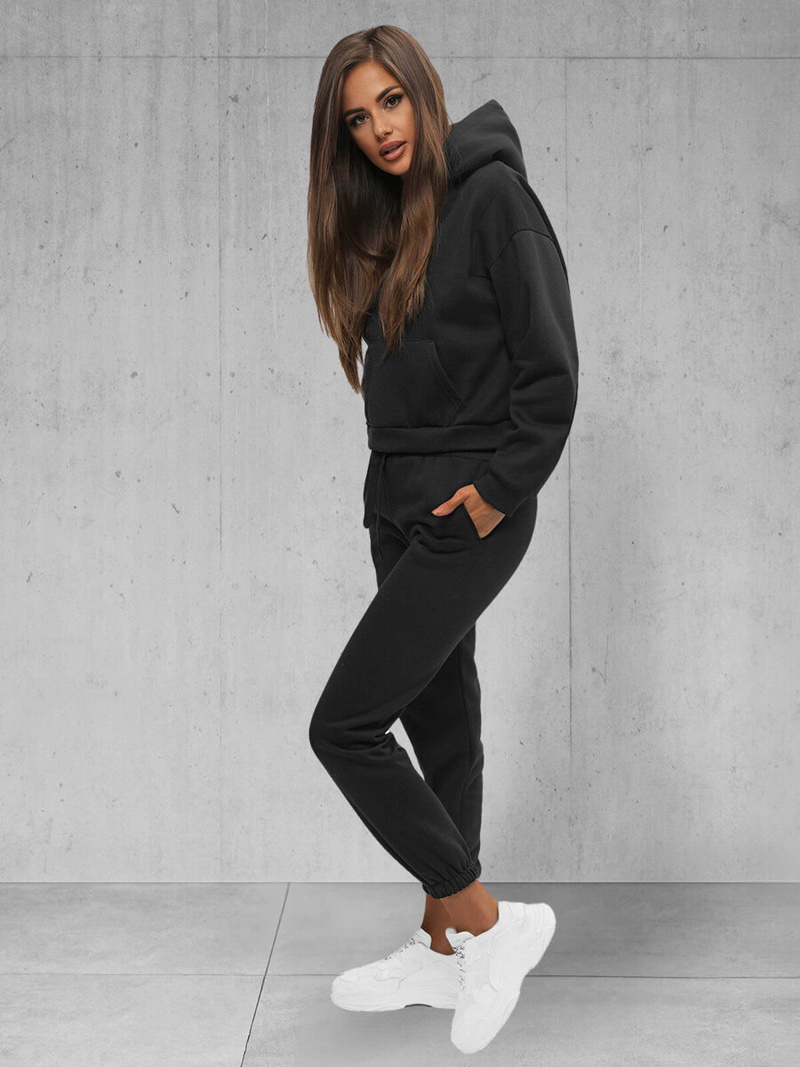 Жіночий спортивний костюм з двох частин Чорний OZONEE JS/8C69/3Z