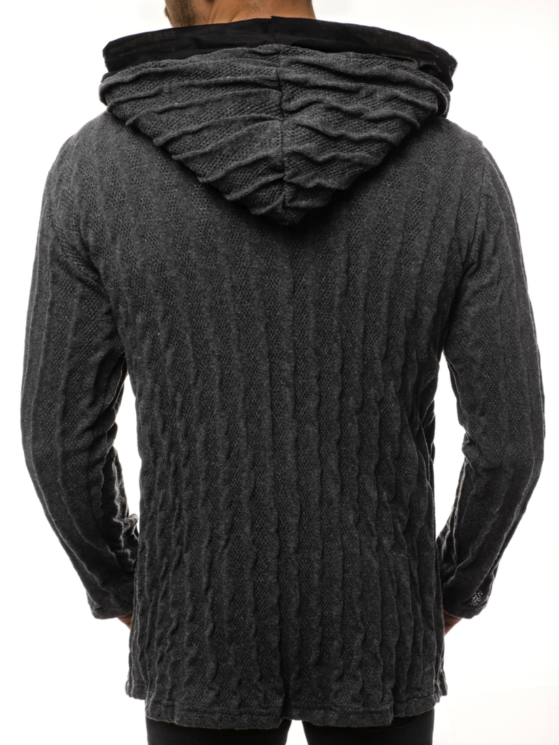 Bluza z kapturem męska grafitowa OZONEE MACH/2138