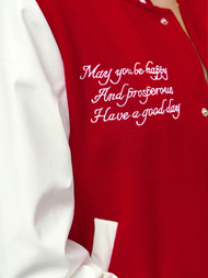 Kurtka damska bomberka czerwona OZONEE JS/16M9067/270