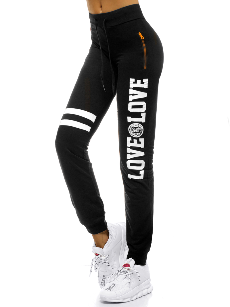 Spodnie dresowe damskie czarne OZONEE O/9927
