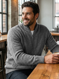 Светр чоловічій Графітовий OZONEE JS/59B3611/5