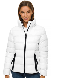 Kurtka pikowana damska biała OZONEE JS/M23061/8