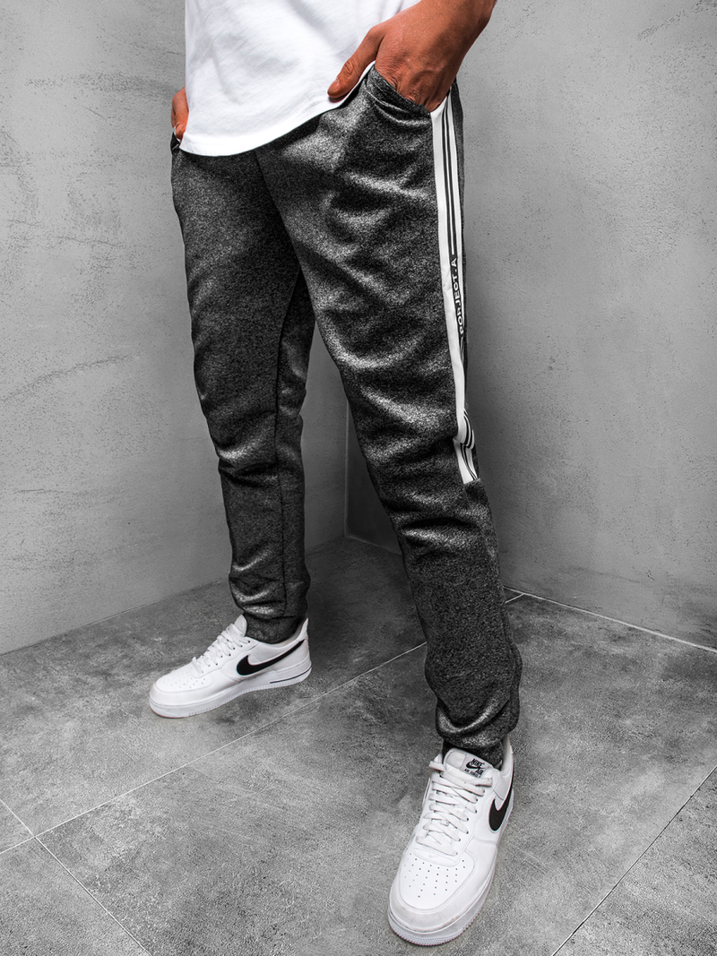 Spodnie dresowe męskie grafitowe OZONEE JS/AM126Z