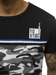 T-Shirt męski czarny OZONEE JS/SS10979Z