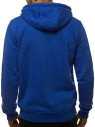 Bluza męska z kapturem rozpinana chabrowa OZONEE JS/2008/65 