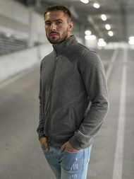 Bluza męska rozpinana ciemno-szara OZONEE JS/2002Z