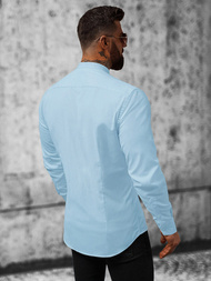 Класична сорочка чоловіча Блакитна  OZONEE O/V36