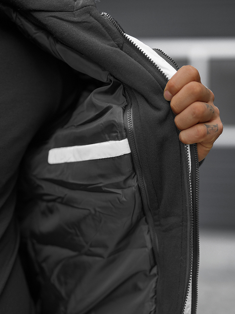 Kurtka zimowa męska pikowana biała OZONEE N/7121