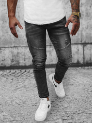 Spodnie jeansowe męskie grafitowe OZONEE NB/MP0028GZ