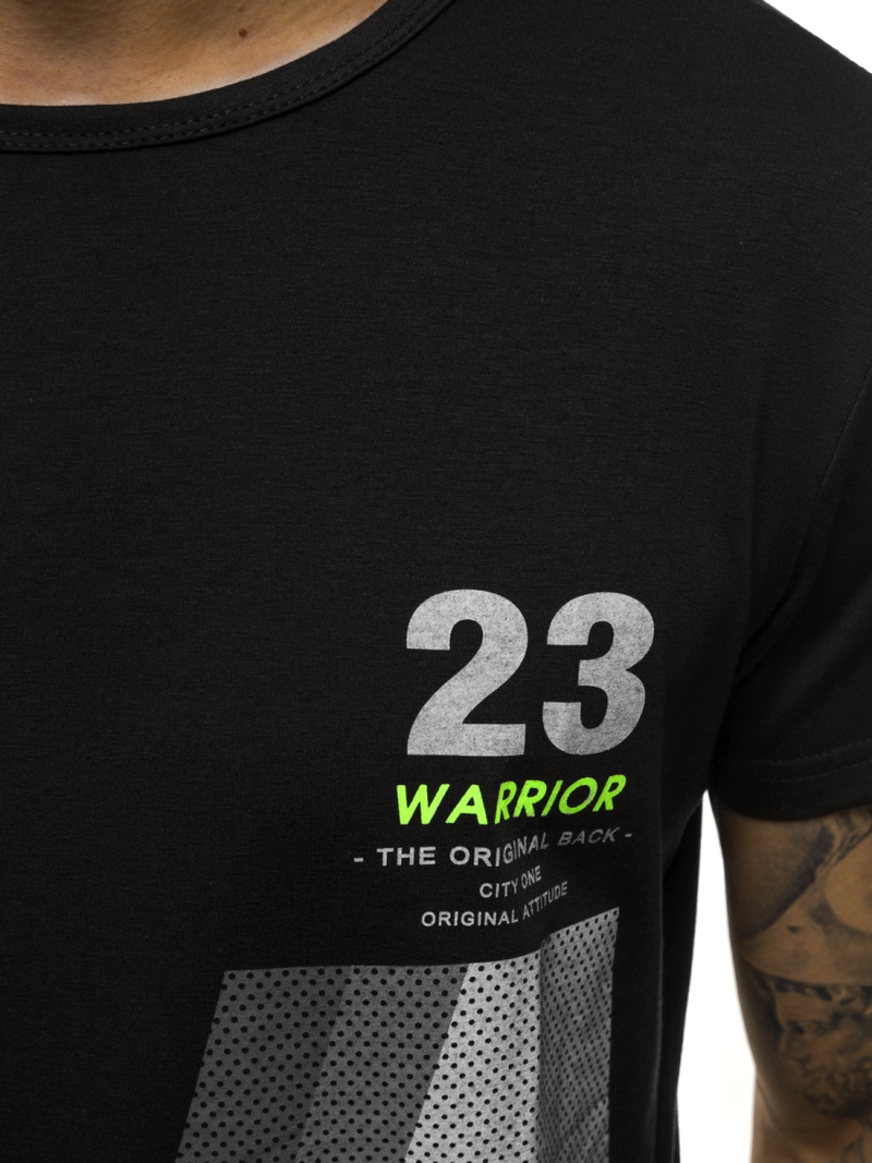 T-Shirt męski czarny OZONEE JS/SS10932Z