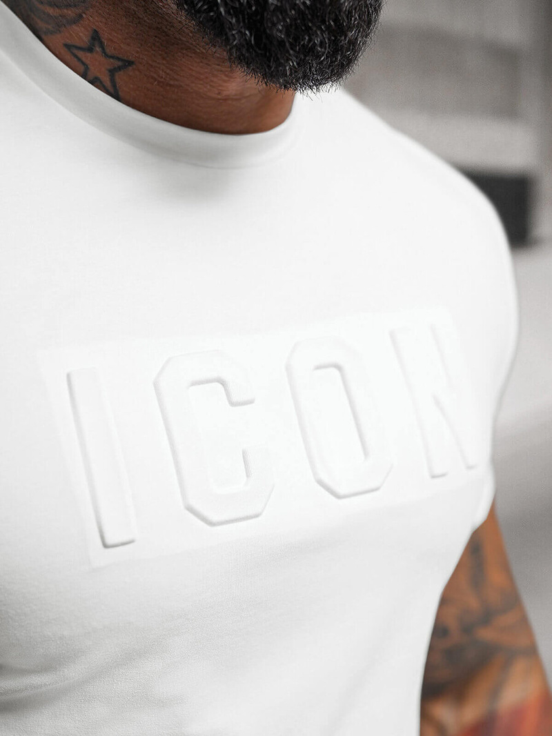 Футболка чоловіча Бiлий OZONEE NB/MT3111