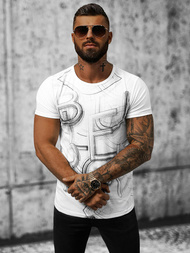 T-shirt męski biały OZONEE O/T132/1Z