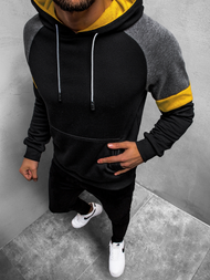 Bluza męska z kapturem czarna OZONEE JS/KS2236Z