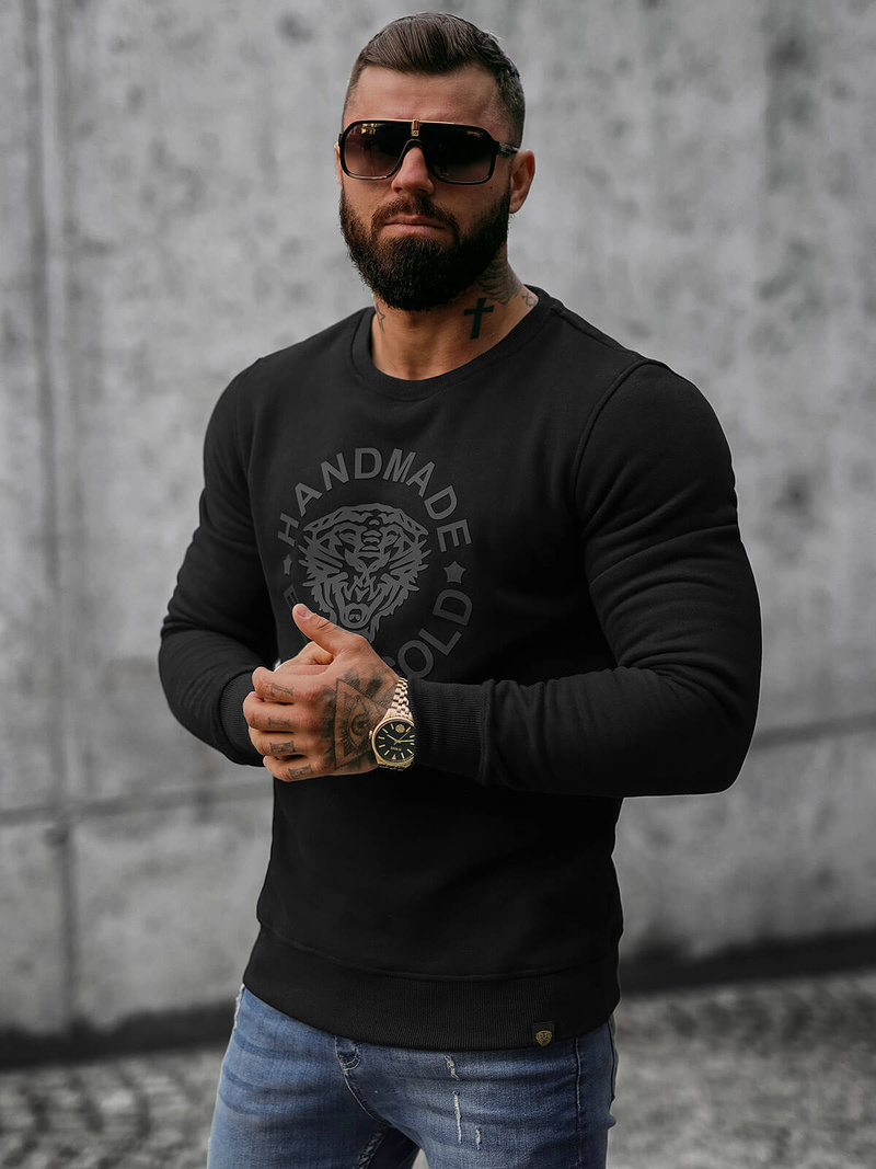 Толстовка чоловіча Чорна OZONEE NB/MF2005Z